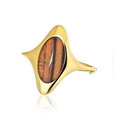  Chopard CHOPARD 1970S 18K YELLOW GOLD TIGER EYE WATCH - 1745321