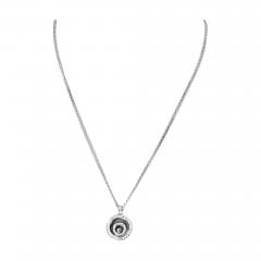  Chopard Chopard 18K White Gold Happy Spirit Round Diamond Necklace - 4127545
