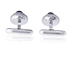  Chopard Chopard 18K White Gold Sapphire Mens Cuff Links - 4762189