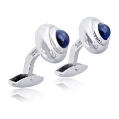  Chopard Chopard 18K White Gold Sapphire Mens Cuff Links - 4762191