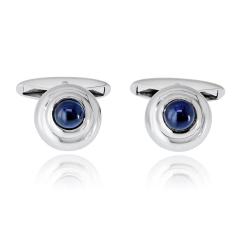  Chopard Chopard 18K White Gold Sapphire Mens Cuff Links - 4762513