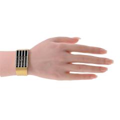  Chopard Chopard 18K Yellow Gold Diamond Grid Ref 2044 Manual Wind Onyx Ladies Watch - 4577402