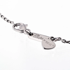  Chopard Chopard Happy Diamonds 18K White Gold Happy Diamond Open Heart 0 70cttw Necklace - 4013723