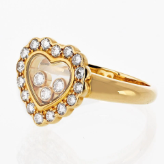 Chopard Chopard Happy Diamonds 18K Yellow Gold 0 47cttw Heart Diamond Ring - 4013758