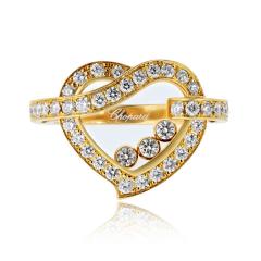  Chopard Chopard Happy Diamonds 18K Yellow Gold Happy Diamonds Heart Ring - 4762514