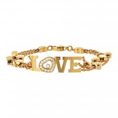  Chopard Chopard Happy Diamonds 18K Yellow Gold Love 0 28cttw Diamond Bracelet - 4015440