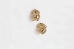  Christian Dior Christian Dior CD initial clip on earrings gold plated metal - 3677652