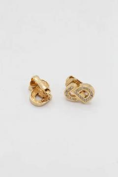  Christian Dior Christian Dior CD initial clip on earrings gold plated metal - 3677662