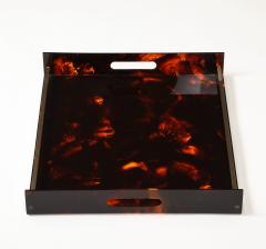  Christian Dior Christian Dior Faux Tortoise Brass Tray France c 1960 70 s - 4509903