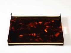  Christian Dior Christian Dior Faux Tortoise Brass Tray France c 1960 70 s - 4509904