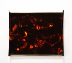  Christian Dior Christian Dior Faux Tortoise Brass Tray France c 1960 70 s - 4509911