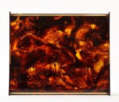  Christian Dior Christian Dior Faux Tortoise Brass Tray France c 1960 70 s - 4509913