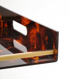  Christian Dior Christian Dior Faux Tortoise Brass Tray France c 1960 70 s - 4509914