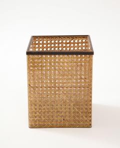  Christian Dior Christian Dior Home Lucite Bronze and Cane Waste Bin 1970 - 3289518