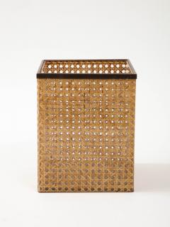  Christian Dior Christian Dior Home Lucite Bronze and Cane Waste Bin 1970 - 3289520