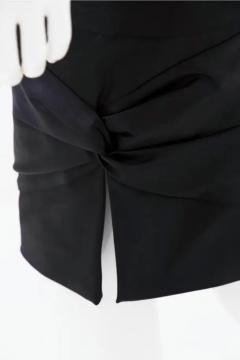  Christian Dior Christian Dior by John Galliano Black Satin Silk Lined Knot Dress - 3649205
