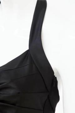  Christian Dior Christian Dior by John Galliano Black Satin Silk Lined Knot Dress - 3649241