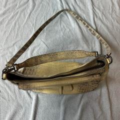  Christian Dior DIOR LARGE SOFT SADDLE WHITE HIMALAYAN crocodile HANDBAG - 4486677