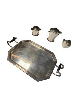  Christofle 1930s Silver plated Art D co tea set in the style of Christofle - 4512989