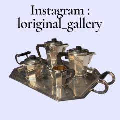  Christofle 1930s Silver plated Art D co tea set in the style of Christofle - 4512991
