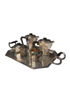  Christofle 1930s Silver plated Art D co tea set in the style of Christofle - 4513141