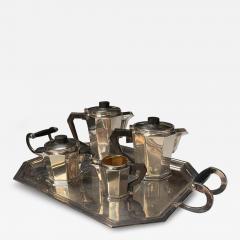  Christofle 1930s Silver plated Art D co tea set in the style of Christofle - 4513142