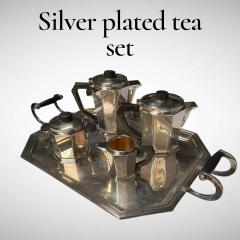  Christofle 1930s Silver plated Tea set in the style of Christofle - 4513575