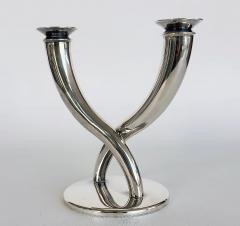 Christofle 1950s Gio Ponti Cornucopia Candelabra for Christophle France Stamped - 4549280