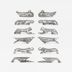  Christofle A 12 piece Art Deco silver plated knife rests set in the manner of Christofle - 2721028