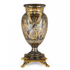  Christofle A Neo Grec Gilt and Patinated Bronze Amphora Vase Attributed to Christofle - 4686523