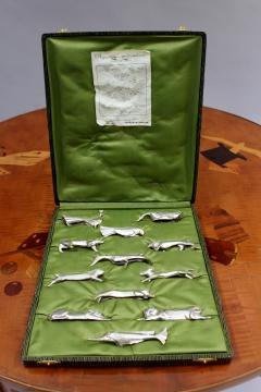  Christofle A Set of 12 Fine French Art Deco Knife Rests by Gallia for Christofle - 2400489
