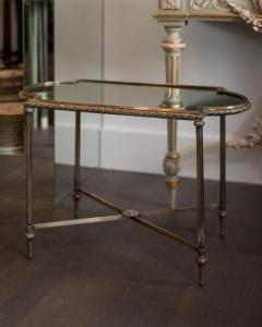  Christofle Antique French Silver Metal Christofle Table with Mirrored Top - 2284395