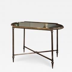  Christofle Antique French Silver Metal Christofle Table with Mirrored Top - 2289433