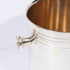  Christofle Art Deco Machine Age Style Christofle Silver Plate Ice Champagne Bucket - 3352543