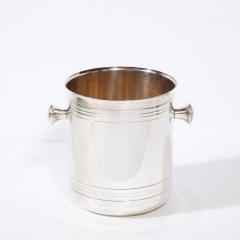  Christofle Art Deco Machine Age Style Christofle Silver Plate Ice Champagne Bucket - 3352623