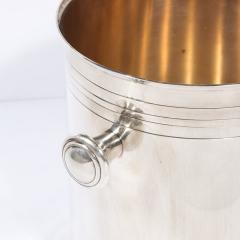  Christofle Art Deco Machine Age Style Christofle Silver Plate Ice Champagne Bucket - 3352626