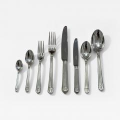  Christofle Christofle s Aria Art Deco silver plated flatware for 6 total 48 pieces  - 4495446