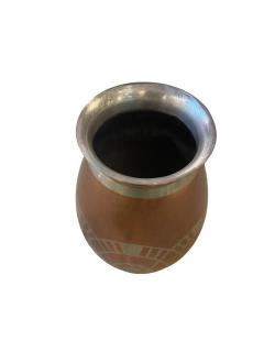  Christofle Cie 1930s Decorative dinandrie metal vase by Christofle - 4590648