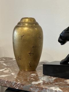  Christofle Cie Pair of French Art Deco dinanderie vases by Luc Lanel for Christofle - 4557280