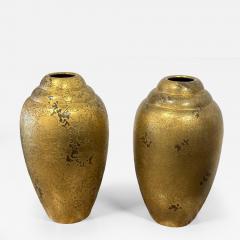  Christofle Cie Pair of French Art Deco dinanderie vases by Luc Lanel for Christofle - 4559109