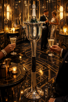  Christofle French Art Deco Floor Standing Champagne Bucket Attributed to the Christofle - 4562864