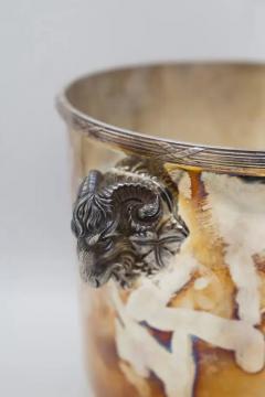  Christofle French Christople Ice Bucket in Original Patina with Aries - 3674203