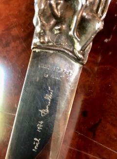  Christofle Jean Filhos for Christofle Silvered Letter Opener Nude 1974 France  - 1565457