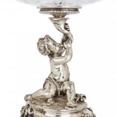  Christofle Pair of 19th century cut glass and silvered bronze compotes by Christofle - 3552864