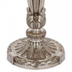  Christofle Pair of French Christofle table candelabra in silvered bronze - 2470793