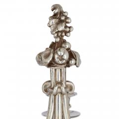  Christofle Pair of six light silvered bronze candelabra attributed to Christofle - 3596821