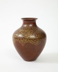  Christofle Rare Art Deco Dinanderie Vase by Christofle - 2643581