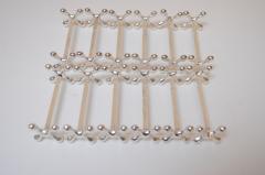  Christofle Set of Twelve Italian Art Deco Jax X Form Mitred Silver Plated Knife Rests - 4453590