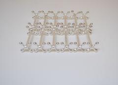  Christofle Set of Twelve Italian Art Deco Jax X Form Mitred Silver Plated Knife Rests - 4453591