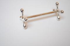  Christofle Set of Twelve Italian Art Deco Jax X Form Mitred Silver Plated Knife Rests - 4453595